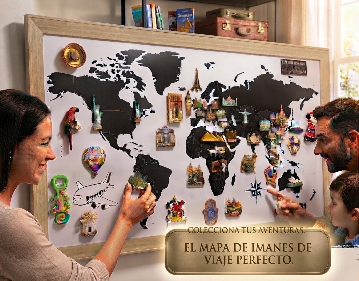 Tablero Magnético decorativo Mapamundi