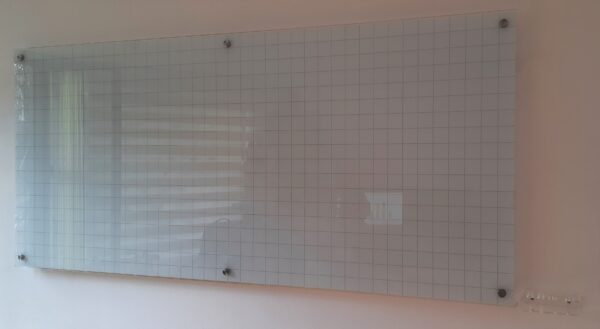 Tablero en vidrio templado Módulo 120*80 Cm Blanco Retícula