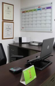 Tablero en vidrio templado Módulo 120*80 cm Cronograma mensual